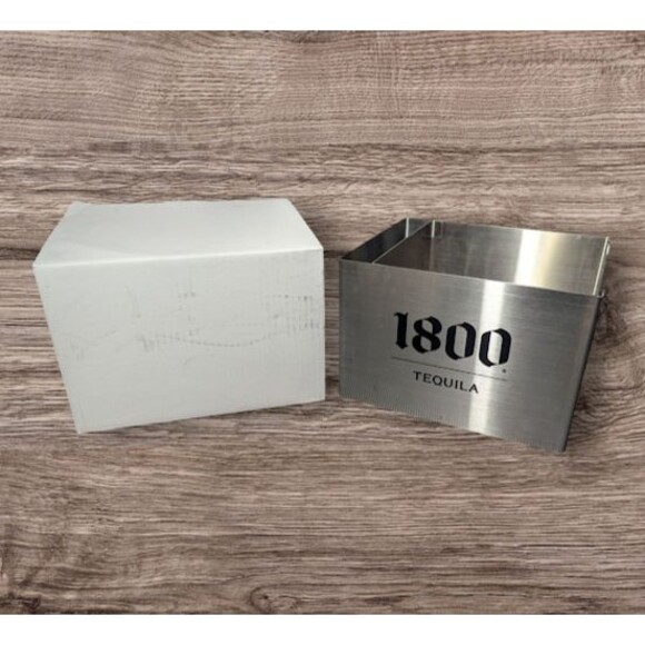 NIB 1800 Tequila - Stainless Steel Barware Bar Caddy Napkin & Straw Holder - Picture 1 of 4